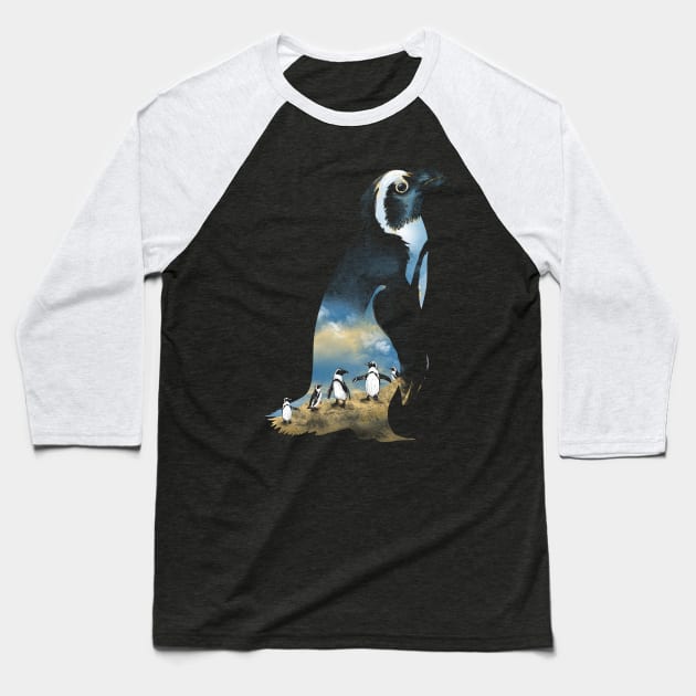 Happy Feet Baseball T-Shirt by DANDINGEROZZ